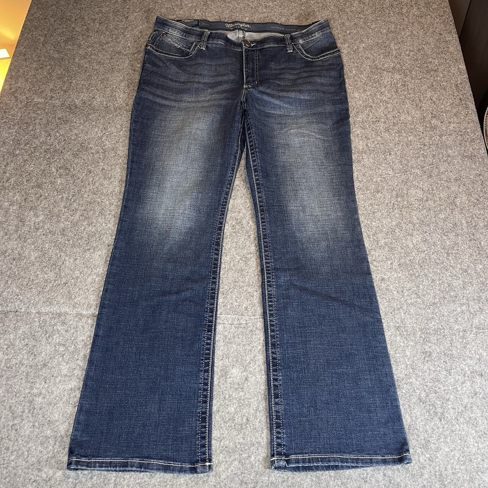 Wrangler Willow Ultimate‎ Riding Jean Women's Size 35/19x34 Blue Straight NWT